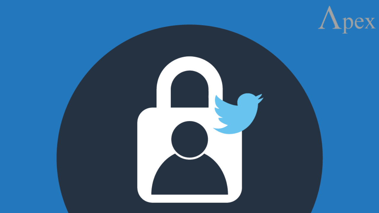 Lock icon with Twitter logo symbolizing a private account.
