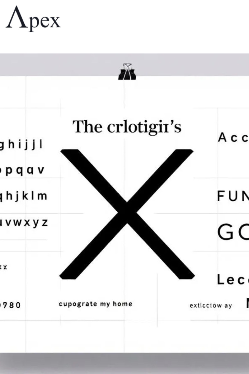 Twitter X Branding Concept Typography concept design featuring a large X logo and alphabet samples